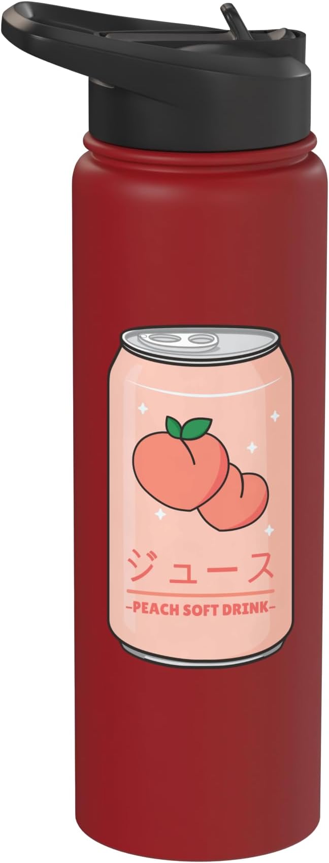 Kawaii Soft Drink Aesthetics Japanese Peach Juice Stainless Steel Insulated Water Bottle