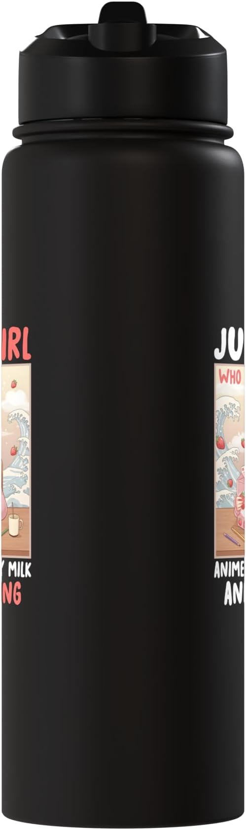 Just a Girl Who Loves Anime Strawberry Milk and Sketching Stainless Steel Insulated Water Bottle