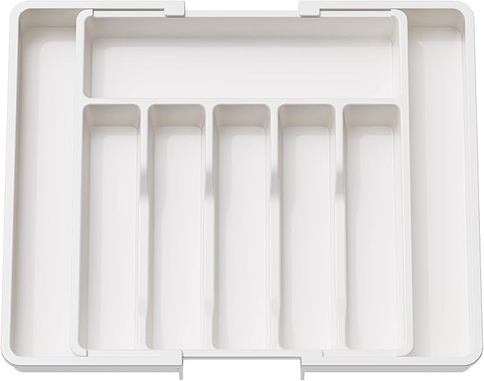 Lifewit Silverware Drawer Organizer, Expandable Utensil Tray for Kitchen, 5 Pack Kitchen Drawer Dividers 2.36" High, 16"-22" Adjustable Drawer Organizer