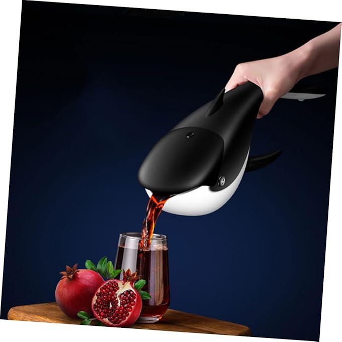 COLLBATH Whale Manual Citrus Juicer Large Orange and Lemon Squeezer Black Easy to Use Fruit Juice Presser for Home and Restaurant