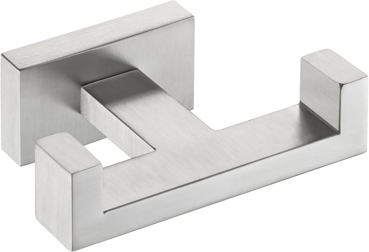 Suyar Double Towel Hook Brushed Nickel, SUS 304 Stainless Steel Bathroom Towel Holder, Coat Robe Wall Hook