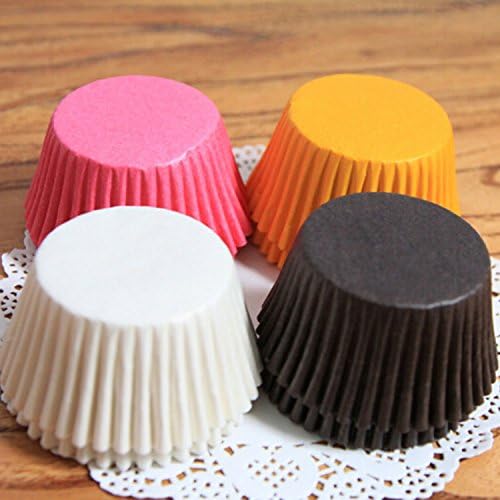 500 Packs Random Colorful Premium Greaseproof Cupcake Liners No Muffin Pan Needed Cupcakes