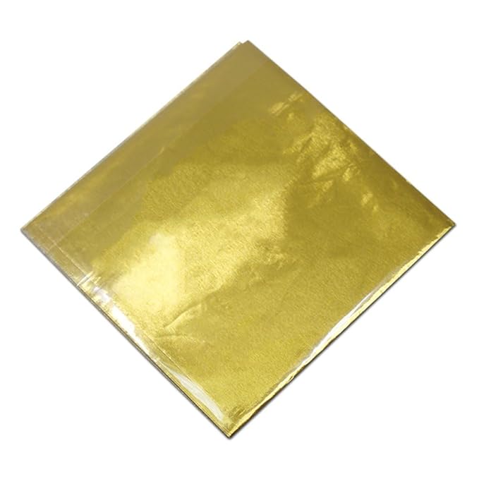 PABCK 500 Pcs 5 Colors Chocolate Candy Wrappers Aluminium Foil Wrapping Papers Square Sweets Lolly Paper Food Tin Foil Wrapper for Candy Packaging Decoration (3.15x3.15 inches)