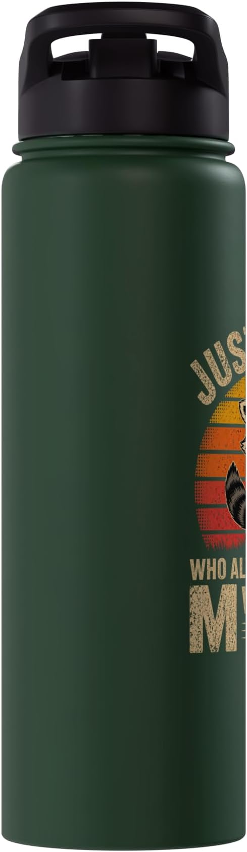 Just A Dad Who Always Came Back With The Milk Raccoon Retro Stainless Steel Insulated Water Bottle