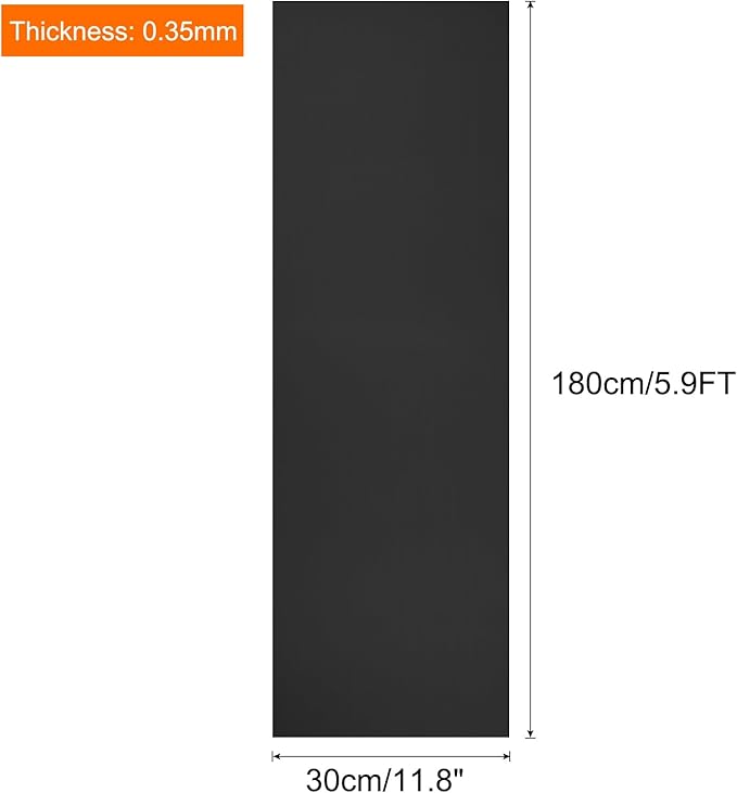 uxcell 11.8IN x 5.9FT Silicone Baking Mat Rolls, Heat Resistant Baking Mats, Non-Stick Pastry Mats, Non-Slip Countertop Mats, Refrigerator Liners Black