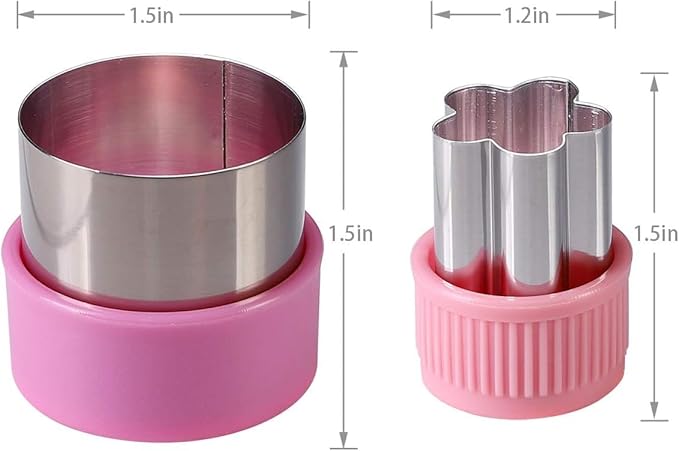 Vegetable Cutters Shapes Set, 20pcs Stainless Steel Mini Cookie Cutters, Vegetable Cutter and Fruit Stamps Mold + 20pcs Cute Cartoon Animals Food Picks and Forks -for Kids Baking and Food Supplement