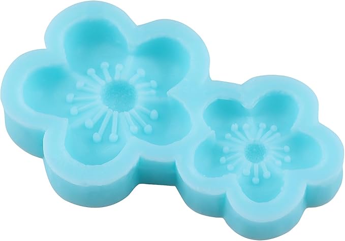 Cherry Blossom Silicone Fondant Molds for Cake Decorating Cupcake Topper Chocolate Candy Gum Paste Polymer Clay