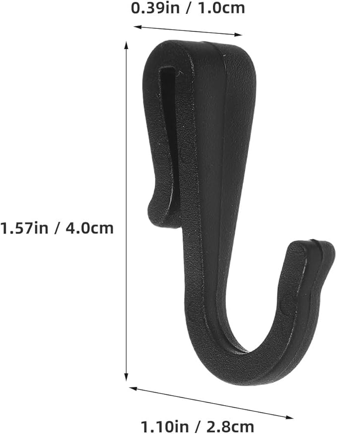12pcs Compact Dark Plastic S-Hooks for Kitchen Storage, Utility Hanging Hooks for Pots, Pans, Towels, and Wire Grid Racks, Suitable for Kitchen, Bedroom, and Office Organization