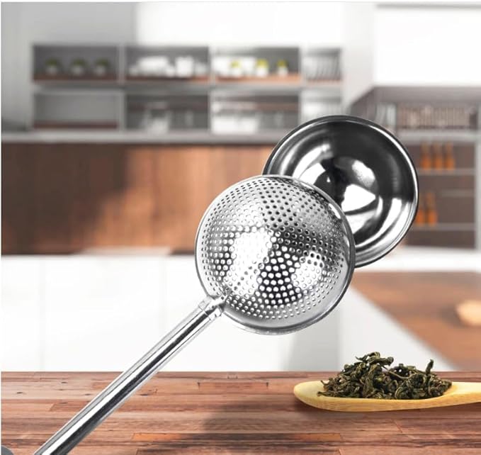Silver 304 Stainless Steel Flour Powder Filter Spoon, Baker Dusting Wand For Sugar Flour Spices, Flour Sugar Powder Spoon Kitchen Tools, Baking Sifters Baking Tools and Accessories
