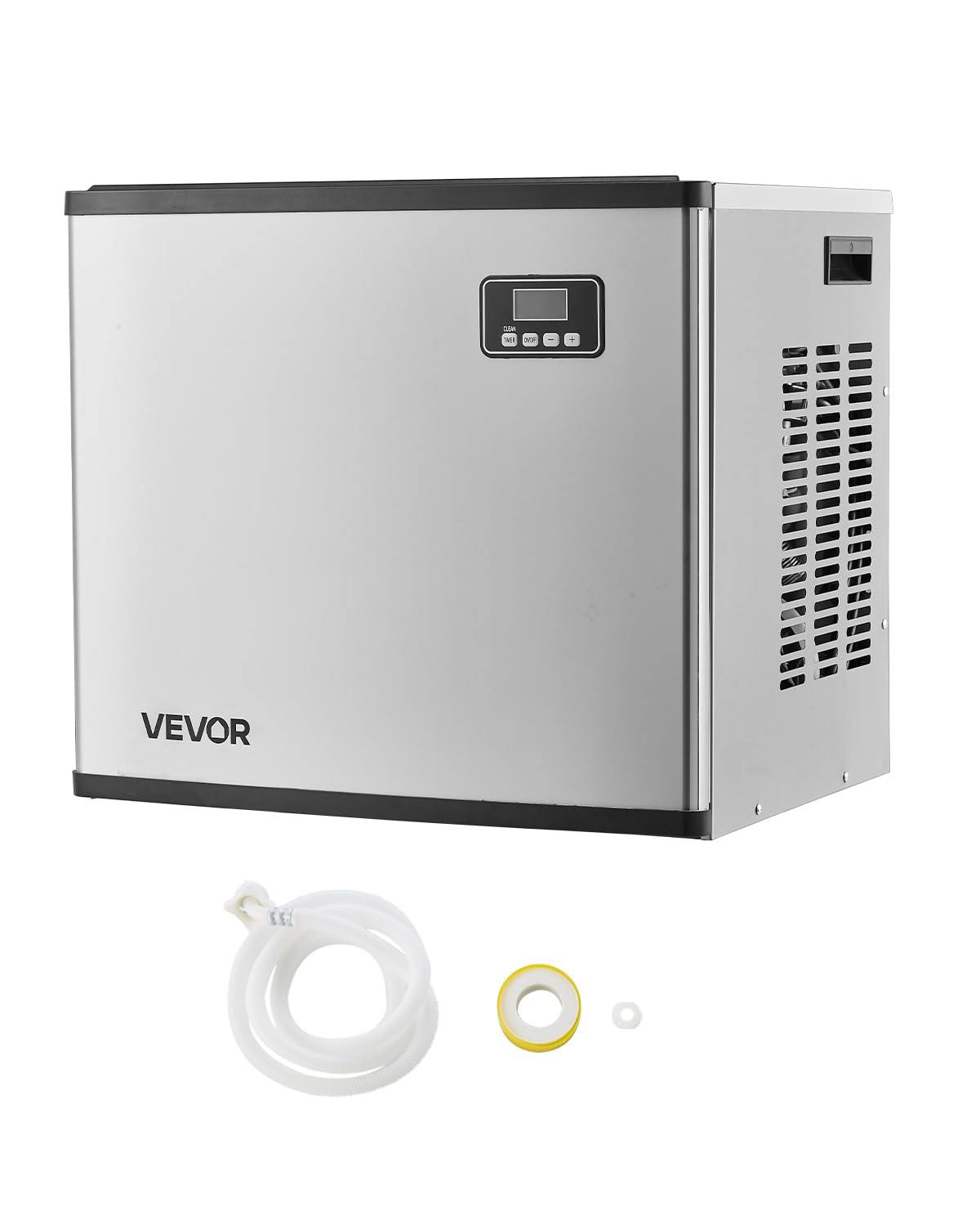 VEVOR Commercial Ice Maker Machine - Head, 550 Lbs/Day Stainless Steel Ice Machine with Self-Cleaning, Scheduled Ice-Making, Adjustable Thickness, Ideal for Restaurant Bar Cafe Hotel - Head Only