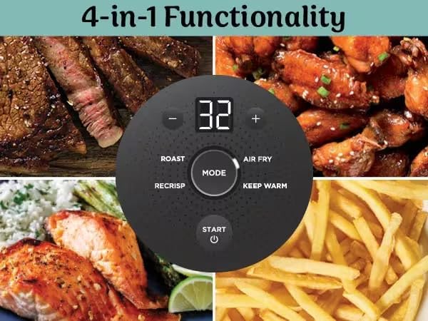 Ninja Crispi 4-in-1 Glass Air Fryer | 450°F | Non-Toxic | 4QT & 6-Cup Glass Containers w/Lids | Microwave, Freezer, Dishwasher Safe | Max Crisp, Air Fry, Bake, Recrisp | Cyberspace Gray, FN101GY