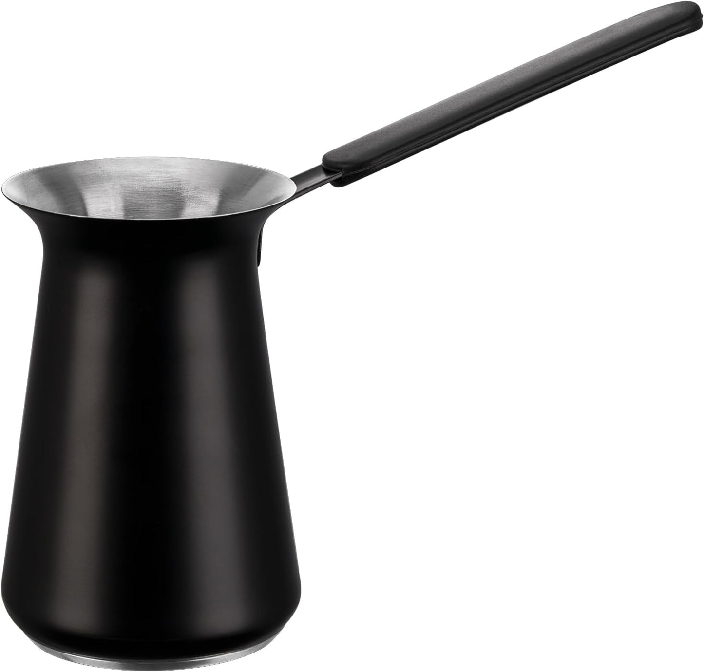 Turkish Coffee Pot - Gifts for Family &Friends,Cezve/Ibrik Coffee Pot for Stovetop,Briki Greek Turkish Pot with Heat-Resistant Rubber Handle,Milk Warming Pot,Arabic Tea Pot
