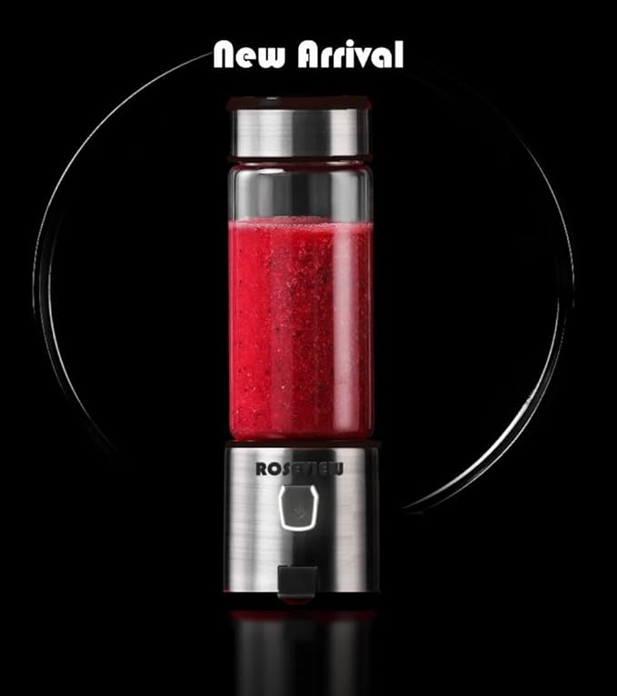 Portable Smoothie blender Glass bottle Mini USB rechargeable 2 battery Handheld Shakes blend Cup USB juicer Cordless Personal smoothies maker mixer