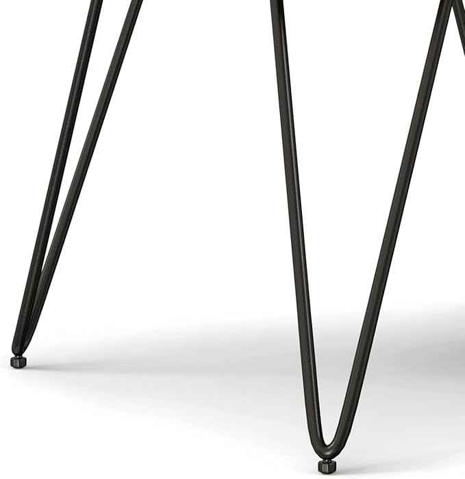 SIMPLIHOME Hunter Industrial 22 inch Wide Metal End Table in Walnut Veneer for The Living Room and Bedroom