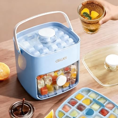 Ice Cube Tray with Lid and Bin+ Mini Ice Cube Tray