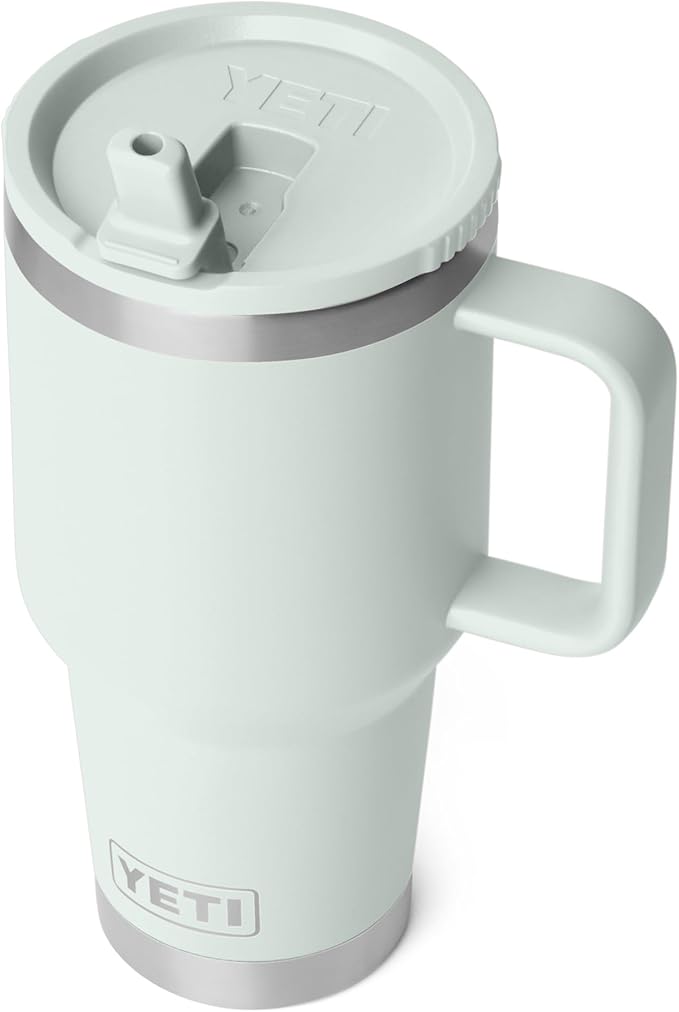 YETI Rambler 30 oz Travel Mug with Flip Straw Lid – Stainless Steel, Vacuum Insulated, Leakproof, Cup Holder Friendly