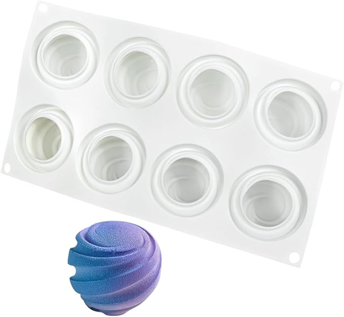 mostsom Sea Octopus Tentacles Silicone Mold Round Star Shaped Baking Mold Cake Border Fondant Molds Cake Decorating Tools (I 11.88x6.92x2.48 Inch)