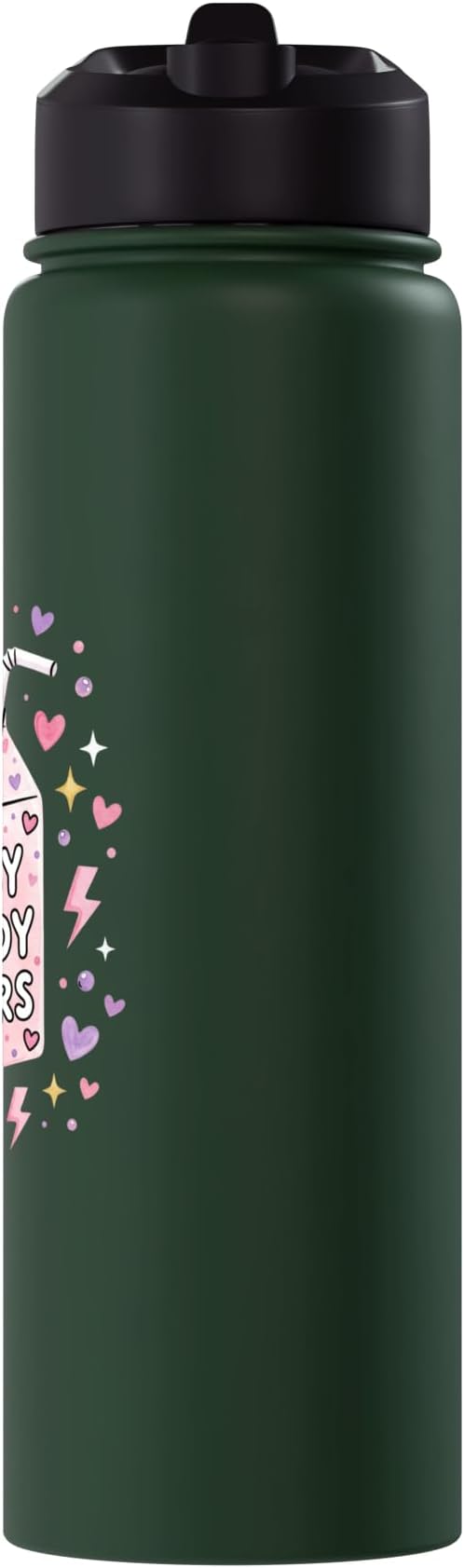 Baby Daddy Tears Retro Pink Milk Carton Hearts Aesthetic Stainless Steel Insulated Water Bottle