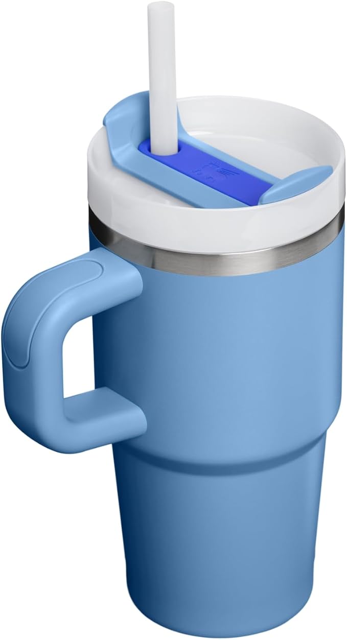 STANLEY Quencher H2.0 Tumbler with Handle and Straw 20 oz | Flowstate 3-Position Lid | Cup Holder Compatible for Travel | Insulated Stainless Steel Cup | BPA-Free | Blue Sky