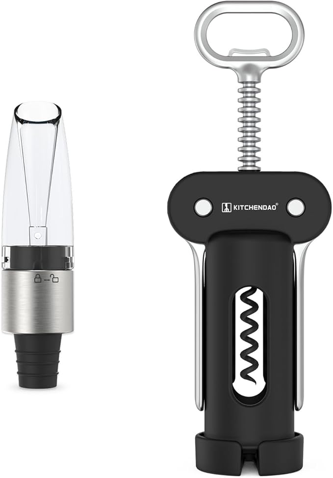 Wine Aerator Pourer and Wing Corkscrew Wine Bottle Opener