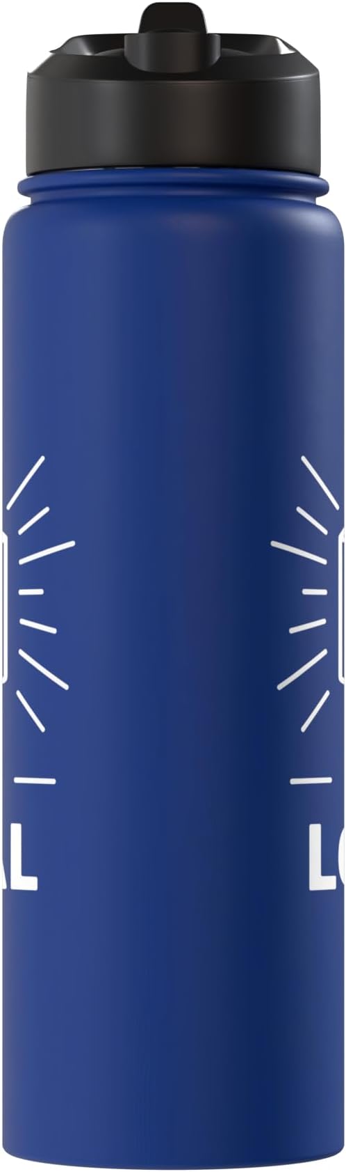 Funny Eat Local Milk Carton Minimalist Saying Stainless Steel Insulated Water Bottle