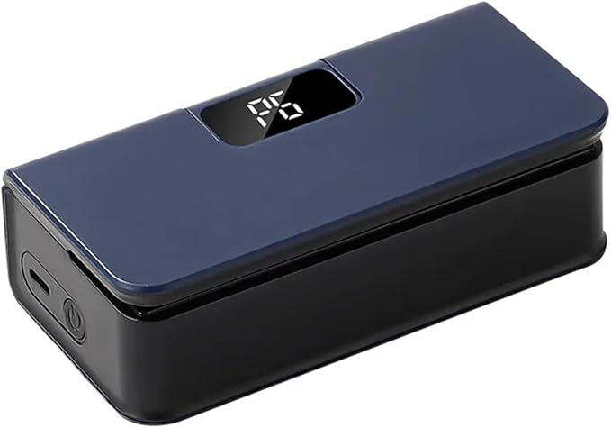 Food Vacuum Sealer, Mini Heat Sealer Plastic Bag Sealing Machine Rechargable Storage Package Handheld Clip Food(Blue)