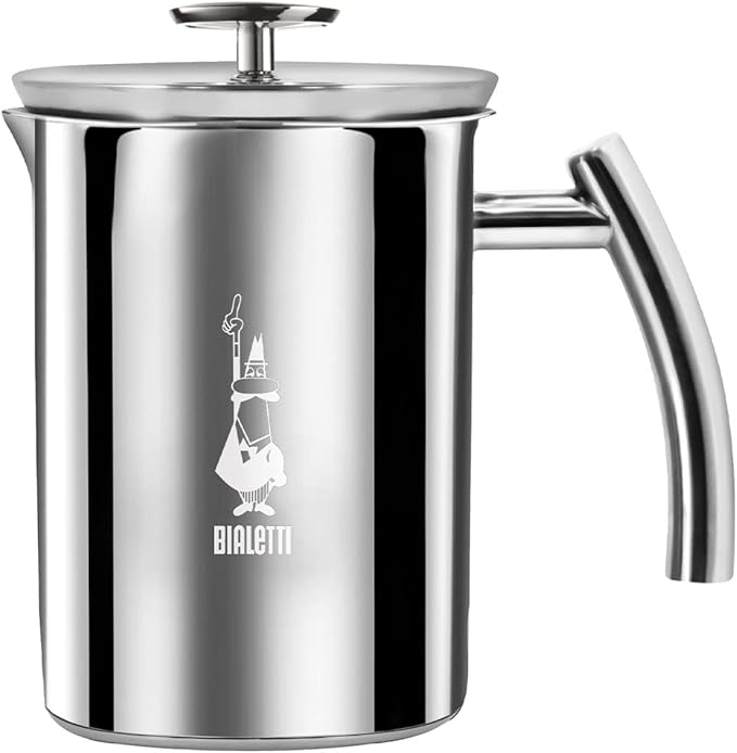 Bialetti Cappuccino Machine Milk Frother, Small, 200 milliliters, Steel (Pack of 6)