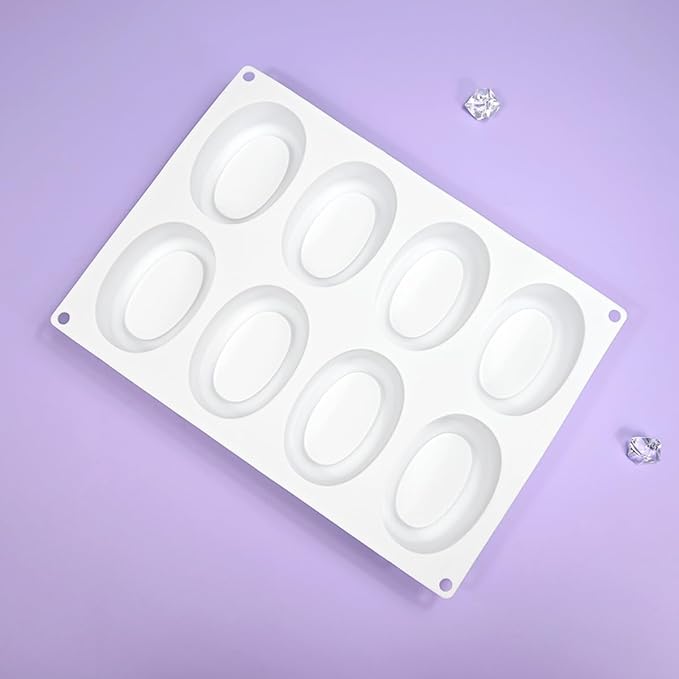 mostsom Silicone Molds Mousse Molds Silicone Chocolate Mold Silicon Oval Cake Moulds 3D Ellipse Shape Candy Truffle Baking Tray (C_ Big Oval)