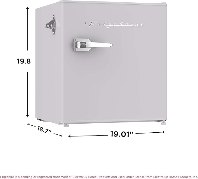 Frigidaire EFR176 1.6 cu. ft. Retro Bar Fridge with Side Bottle Opener (Moonbeam)