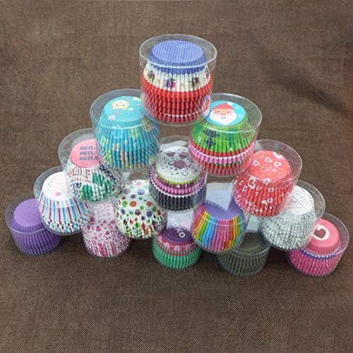 1000pcs Random Colorful Designs Christmas, Wedding Cake Decorating Baking Cups Cupcake Liners