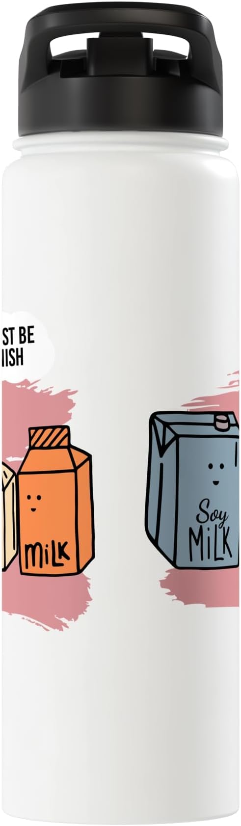 He Must Be Spanish I Milk Soy Milk Milk Carton Fun Soy Stainless Steel Insulated Water Bottle