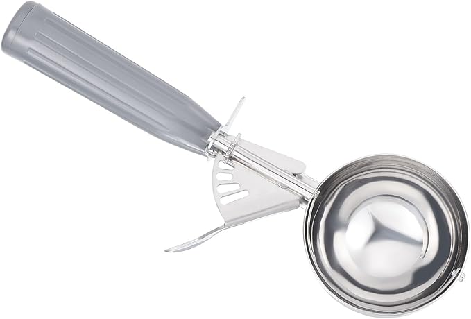 PATIKIL 4 Ounce Ice Cream Scoop with Trigger, Stainless Steel Portion Cookie Scoop with Thumb Trigger for Cookie Dough Cupcake Batter Baking, Grey 120ML