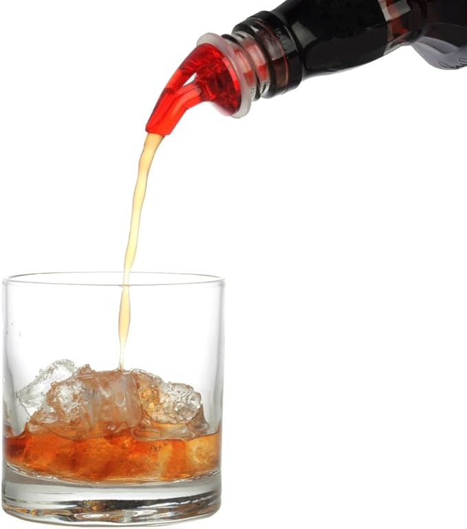 Bartender Gear Measured Pour Spouts for Half Gallon & 1.75 Liter Bottle Pourer - Auto-Measuring 1 oz (30 mL) Cork 27mm 6-pack