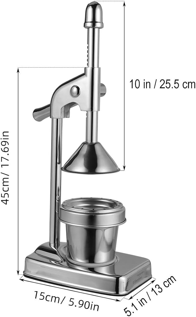 LABRIMP Stainless Steel Manual Citrus Juicer Extractor Fruit Machine for Easy Juice Extraction No Bitter Rind for Oranges Grapefruits Lemons and Pomegranates Dishwasher Safe Design