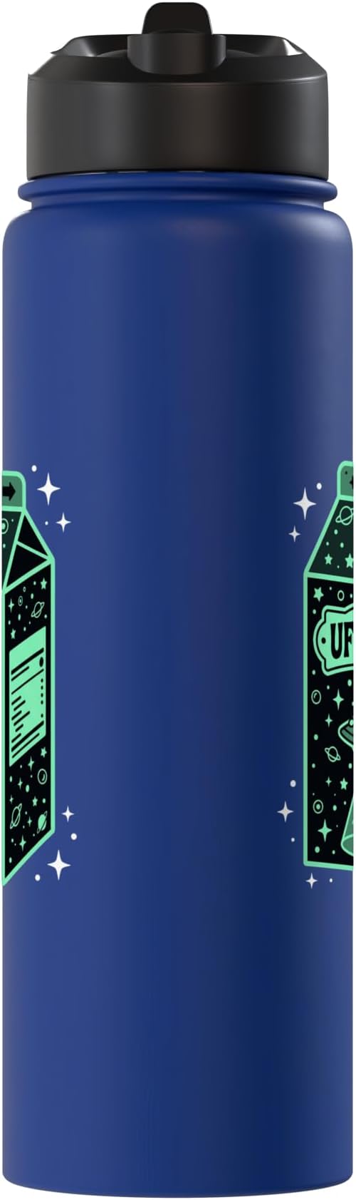 UFO Juice Retro Cat Abduction Alien Space Milk Cosmos Stainless Steel Insulated Water Bottle