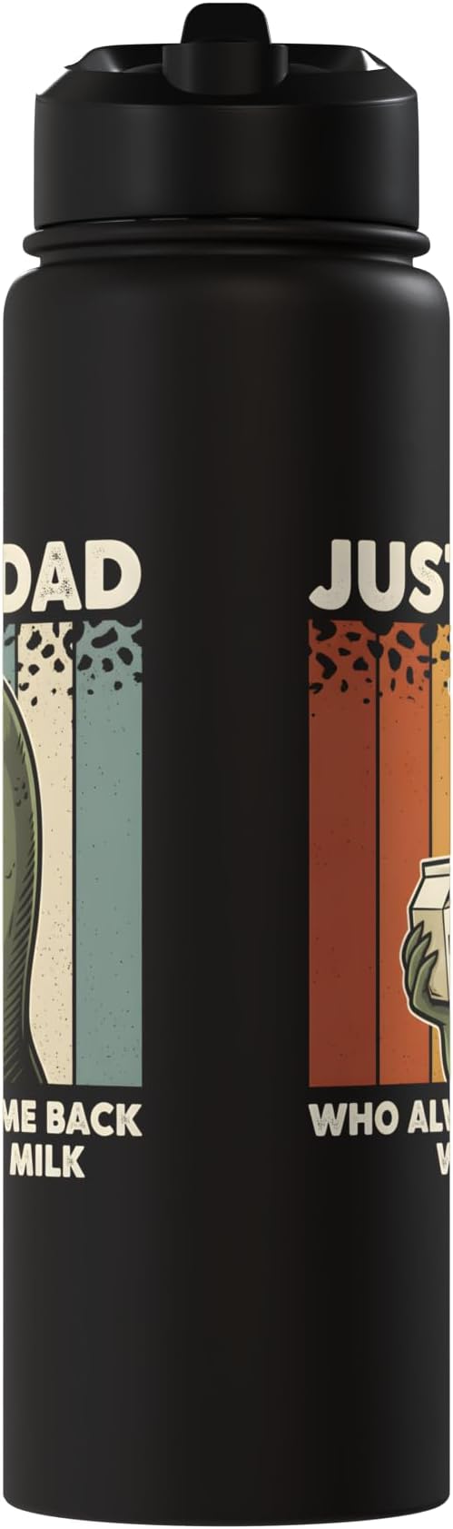 Nessie Dad Who Always Came Back With The Milk Retro Sunset Stainless Steel Insulated Water Bottle