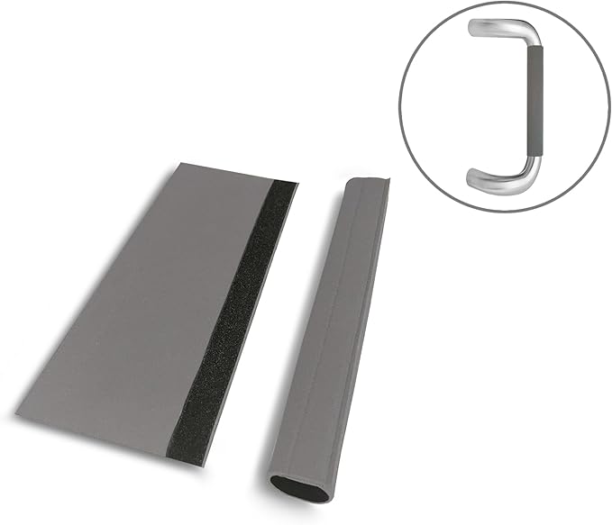 Door Handle Cover for Commercial Business Door Handles; No More Hot Handles (Grey, 4)