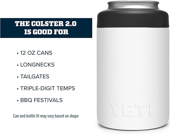 YETI Rambler 12 oz. Colster Can Insulator for Standard Size Cans, White (NO CAN INSERT)
