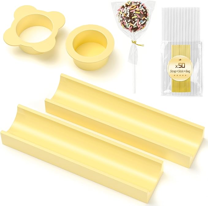 Circle Cake Pop Mold for Baking with 50PCS Cake Pop Sticks Bags Ties,Baking Molds for Birthday Wedding Baby Shower Kids Party Desserts.