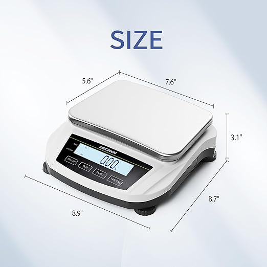 Digital Scale 0.01g 5000g Lab Precision Scale 0.01g Accuracy with LCD Display Laboratory Analytical Balance 19 Unit Conversion Scientific Digital Balance (No Test Weight)
