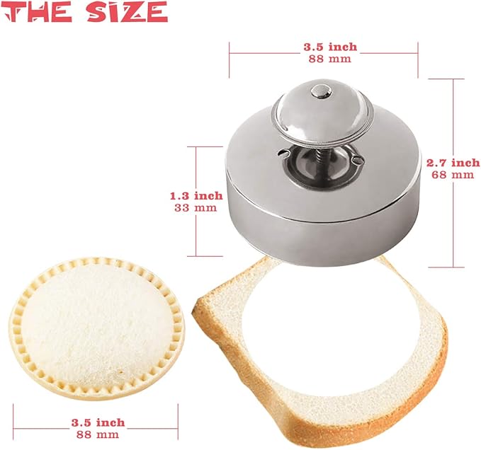 Gelbira Sandwich Cutter, Sandwich Cutter and Sealer, Sandwich Maker, Peanut Butter and Jelly Sandwiches Tool/PBJ Cutter, Sandwich Maker for Kids, for Thanksgiving/Christmas Day