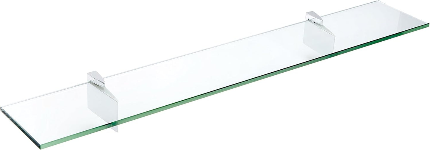 Spancraft Glass Raven Glass Shelf, Chrome, 6 x 30