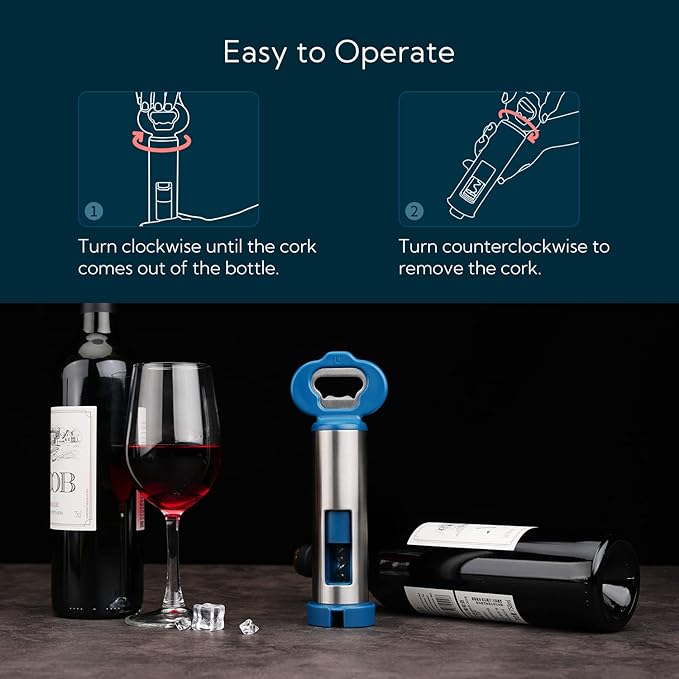 Wine Saver Pump and Wine Bottle Opener