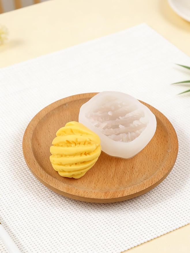 Pineapple Silicone Mold – 2 Pcs Silicone Fruit Mold for Chocolate, Fondant, Candle, Resin & Cake Decor, 3D Fruit Soap DIY Baking Tool for Parties & Gifts (Pineapple)