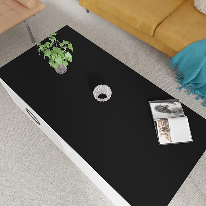 Table Pad Protector - 24x40 Inch Waterproof Easy to Clean Can Conceal Flaws Protector The Table Top from Scratches Used for Coffee Table (Black+Black 24x40)