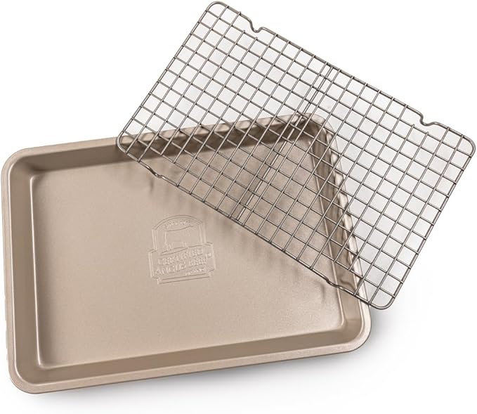 Certified Angus Beef Roasting Pan with Wire Rack – Heavy-Duty Non-Stick Perfect for Reverse Searing