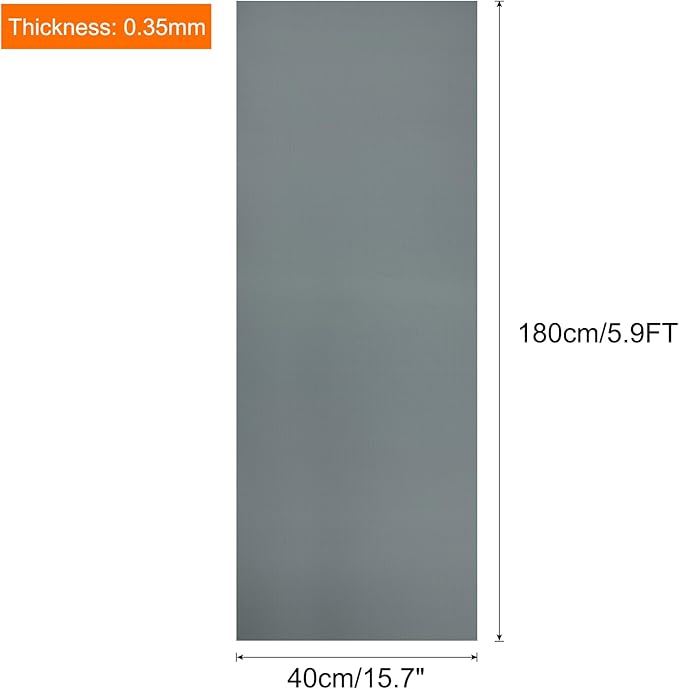 uxcell 15.7IN x 5.9FT Silicone Baking Mat Rolls, Heat Resistant Baking Mats, Non-Stick Pastry Mats, Non-Slip Countertop Mats, Refrigerator Liners Grey