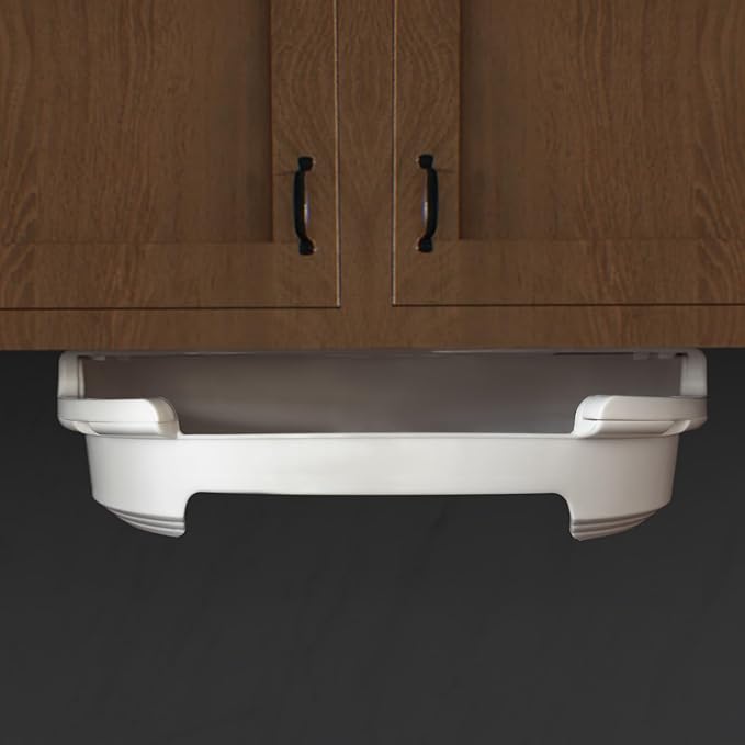 Paper Plate Dispenser Just for 10-1/16 inches Paper Plates, Under Cabinet Papers Plates Holder, can be Taken up and Down, Suitable for RV Travel and use for Under Kitchen cabinets
