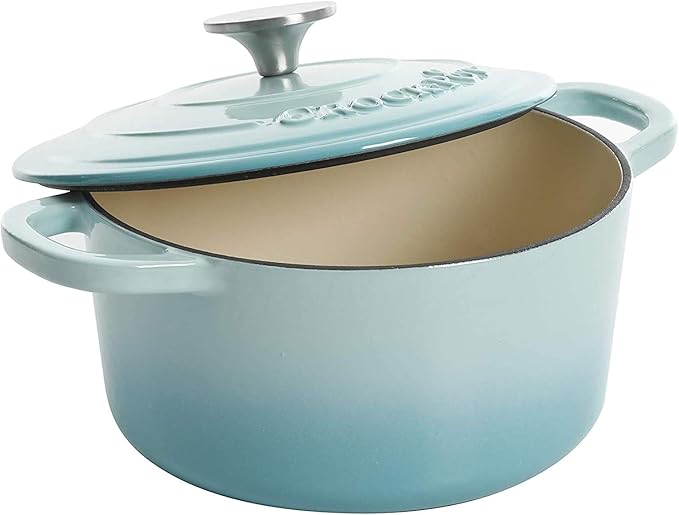 Crock-Pot Artisan Round Enameled Cast Iron Dutch Oven, 5-Quart, Pink Blush