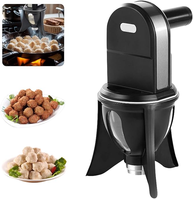 Electric Sweet Ball Maker, Small Automatic Luqaimat Machine, Meatball Maker Machine, Rice-Meat Dumpling & Fish Ball Making Forming Machine for DIY Lover
